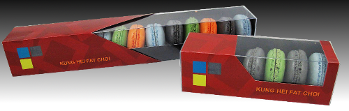 Custom made macaroons custom colours in customized box_1
